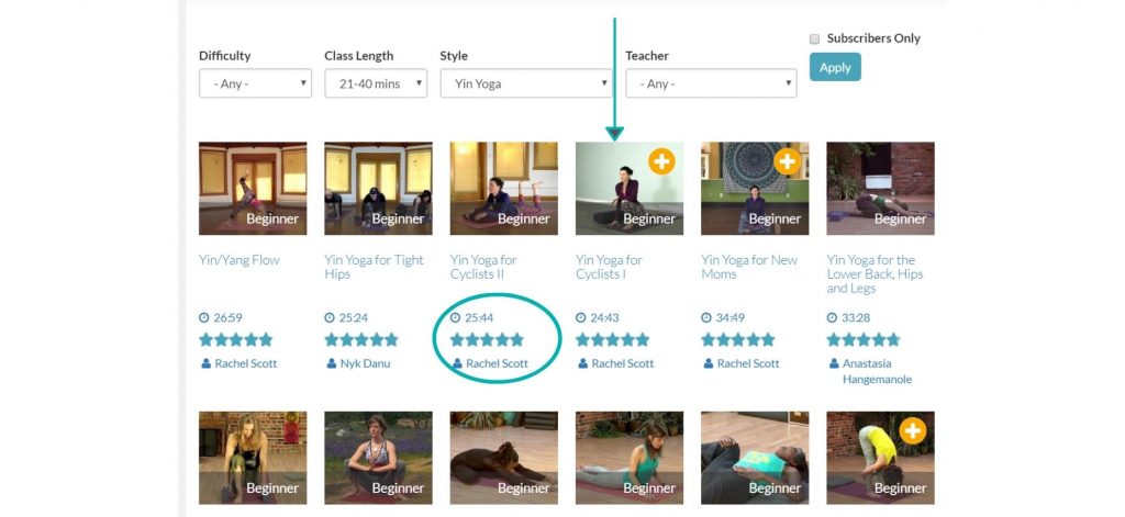 Yoga teachers on DoYogaWithMe demonstrating yoga poses in online yoga classes.