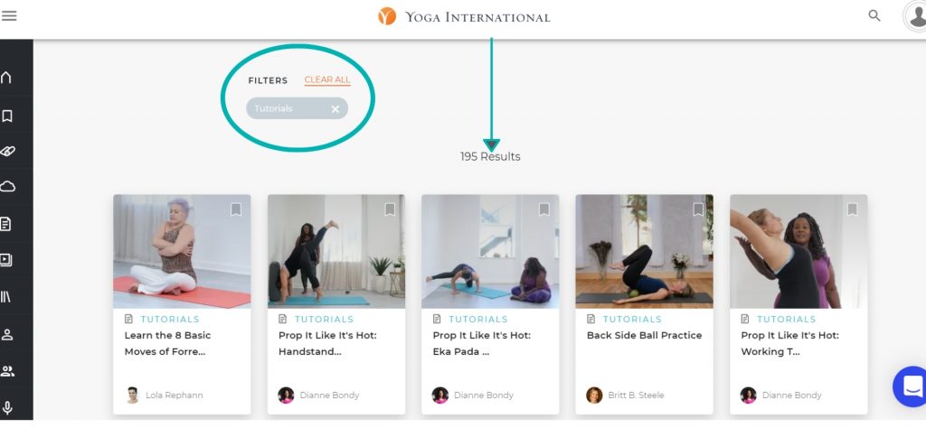 Yogis demonstrating basic yoga poses on Yoga International online yoga website.