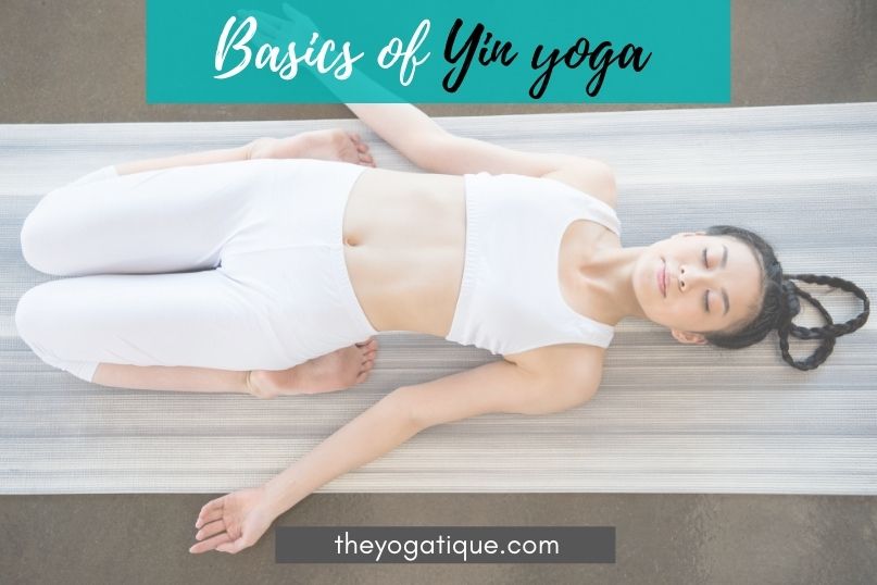 Girl doing Yin yoga pose