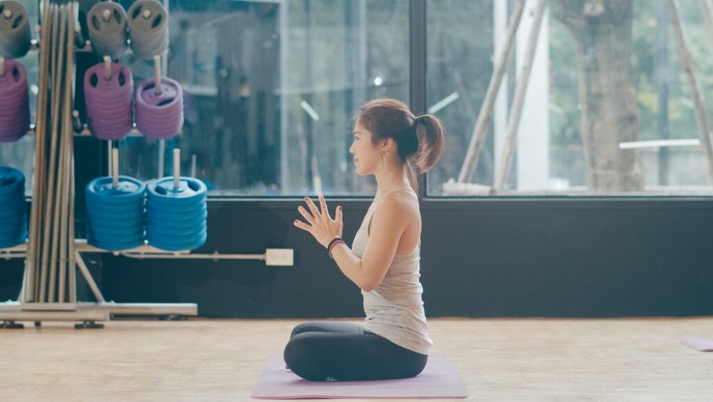 A yogi practicing Moksha yoga.