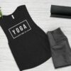 Yoga Every Damn Day Ladies’ Muscle Tank (White Font) - Image 3