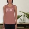 Yoga Every Damn Day Ladies’ Muscle Tank (White Font) - Image 2