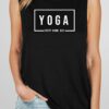Yoga Every Damn Day Ladies’ Muscle Tank (White Font)