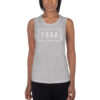 Yoga Every Damn Day Ladies’ Muscle Tank (White Font) - Image 6