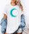 Women’s Yoga T-Shirt With Sun Salutations Moon Manifestations Graphic For Yoga Lover